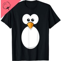 Funny Penguin Face Design or Easy Costume Black Penguin T-Shirt Unisex Summer Streetwear Tops Harajuku Cotton Camisas