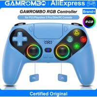 Controller for PS5/Playstion 5 Pro/Slim/PC Console Wireless Gamepad RGB Lights Hall Effect Trigger Turbo Vibration Game Joystick