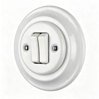 Vintage Ceramic Wall Switch Retro Porcelain Toggle Light Switch Single/Double Rocker for Home Decor
