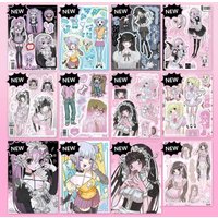 New Domi Sticker Guka Character Hot Girl Maid Sticker Mobile Phone Diy Decoration Material Ins Handbook Decoration Sticker Gift
