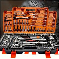 AliExpress NONE 151/46-Piece Premium Automotive Tool Kit or a wet wipe | Ratchet Torque Wrench Ultra-Portable for Auto/Bike/Motorcycle Repair