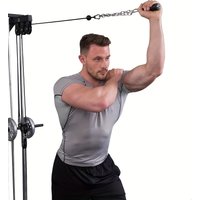 Multi-Function Push Down Single Gym Handle Tricep Strength Pull Up Hand Grips for Cable Machine Attachment Arm Fitness Equipment