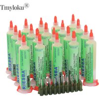 TMYLOKU10pcs RIESBA559 10cc solder paste flux NC-559-ASM oil cylinder BGA welding flute flux for soldering nc 559 soldering flux