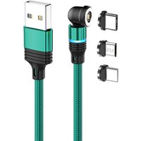 540 Degrees Rotate Magnetic Charging Cable 3m 2m 1m 3in1 Cable For huawei p30 IPone 13 12 pro Redmi Micro Mobile Phone Usb Cord