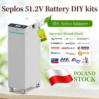 Seplos V4 DIY LiFePO4 Battery Case 48V 16S 200A BMS Smart 51.2V 280ah BT LCD 2A Active Balancer Assemble Box for Home Energy