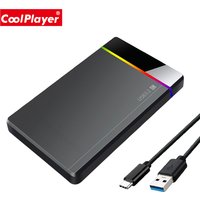 USB 3.1 LED Light Tool-Free External Hard Drive Enclosure Supports 6TB with One-Year Warranty