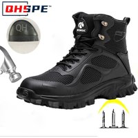 High Top Safety Shoes with Steel Toe Caps Anti-Smashing & Anti-Piercing Wear-Resistant Anti-Slip Labor Protection Footwear