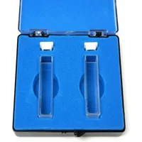 A Box of 2pcs 10mm Path Length JGS1 Quartz Cuvette Cell With Lid For Spectrophotometers