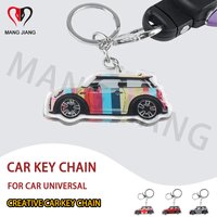 Car Keychain Creative Personalised Decorative For Mini Cooper F55 F56 R55 R56 R60 Clubman Countryman Key Ring Holder Accessories