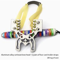 40mm Aluminum Alloy Slingshot Head Dual Use Flat Round Rubber Band Quick Press Replacement Bow Head for Outdoor Hunting Shooting