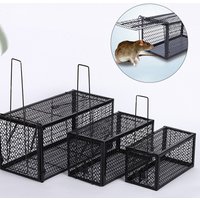 Self-locking Trap Catcher Mouse Rat Bait Mice Live Box Mice Trap Cage Household Mouse Catcher Animal Control Hamster Iron Cage