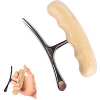 Gua Sha Scraping Tool – Stainless Steel with Wooden Handle for Muscle Relaxation, Myofascial Release & Post-Workout