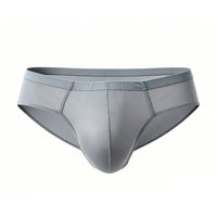 Men's Quick Dry Ice Silk Sport Briefs Gym Elastic Sheer Bodybuilding Underwear Athletic Underpants Training Breathable