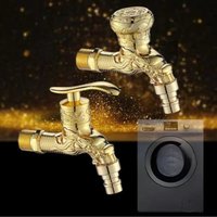 Outdoor Faucet Carving Wall Mounted Zinc Alloy Antique Faucet Garden Washbasin Faucet Decorative Garden Mop Faucet Outdoor Sink