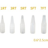 Embouts de tatouage traditionnels Poulet, 1R, 3R, 5R, 5F, 7F, maquillage en continu, Eyebloguging, Buse de tatouage Jules Caps, 50/100 cm, 0.6 pièces