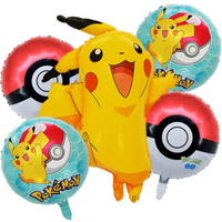 5/1Pcs Jumping Pikachu Aluminum Foil Balloons 1st Kids Cartoon Theme Birthday Party Decorations Baby Shower Globos Gifts