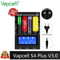 Original Vapcell S4 Plus V3.0 Upgrade Version Charger 4 Slot 12A Fast Battery Charger With NEW Storage Mode For AAA 18650 20700