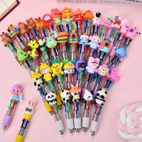 5-50Pcs Creative Cartoon-Style Four-Color Mini Ballpoint Pens, with Four Colors in One Design, Multi-Purpose for Easy Identification and Annotation. The Pen Is Compact and Portable, Writes Smoothly