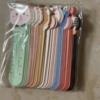 50Pcs Multifunctional Animal Bookmarks with Ruler Cute Bear Cat Dual-Purpose Stationery for Students School Office Reading Gifts