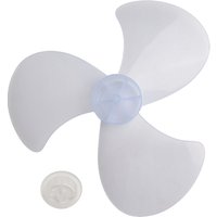 16 Inch Plastic Fan Blade Three Leaves With Nut Cover Fan Blade Holder Replacement For Standing Pedestal Fan