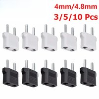 3/5/10Pcs Plug Adapter US To EU Korea European Power Adaptor Travel Converter American To Europe KR Plug Electrical Adapter