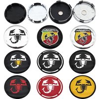 4Pcs Abarth Wheel Hub Center Cap for Fiat Abarth 500e Tipo 500 500x Panda Punto 500L Dustproof Modification Auto Accessories