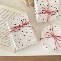 Ramadan Gift Wrapping Paper Star and Moon Patterned Tissue Paper Gift Wrap Craft Decor Supplies for Ramadan Party Celebration