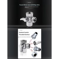 Faucet Adapter Kitchen Sink Splitter Diverter Valve Water Tap Connector For Toilet Shower Bathroom Kitchen▪