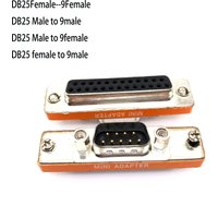 Mini DB25 to DB9 Adapter , Male to Female M/F Serial at Modem Mini Adapter Gender Changer Coupler RS-232