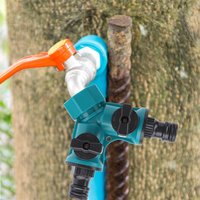 Garden Hose Splitter Extension Hose Splitting Fittings Quick On/Off Outdoor Faucet Splitter Hose Adapter For Public Green Spaces