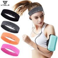 WRELS Sports Headbands Sweat Absorption Quick-dry Breathable Yoga Headbands Men Women Elastic Basketball Gym Fitness Hair Bands