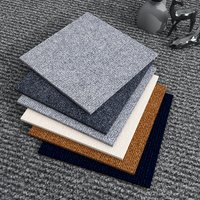 Self Adhesive Carpets Floor Tiles Sticker Square Rugs Peel and Stick Mat DIY Flooring for Kitchen Dining Room Bedroom Home Decor