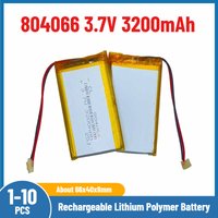804066 3.7V 3200mAh Rechargeable Lithium Polymer Battery for Tablet Pc Speaker Camera Recorder Batteries
