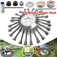 10inch Steel Wire Wheel Universal Garden Weeding Brush Removal Rust Brush Cutter Head Lawn Mower Brush Cutter Accessories