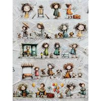 1 Loop NEVERLAND Vintage Little Curly Days Washi PET Tape Planner DIY Card Making Scrapbooking Plan Decorative Sticker