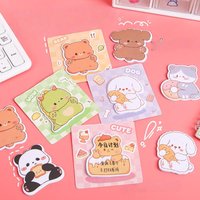 20sheets Cartoon Animal Sticky Notes Cute Students School Office Self-Adhesive Note Pad Message Notes N Times Postnotes Book