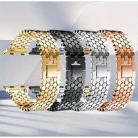 Stainless Steel Strap For Apple Watch Band 45mm 44mm 41 40mm Luxury Bracelet Metal Chain Wristband For iWatch Series 1-9 38 42mm