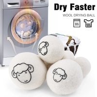 Reusable Wool Dryer Balls for Laundry Tumble Dryer Fabric Softener Static Reduction Washing Machine Household Accessories