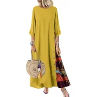 Cotton Linen Summer Dresses Vintage Dress for Women Long Dress Loose Fashion Casual Elegant Women Clothing Clothes Streetwear