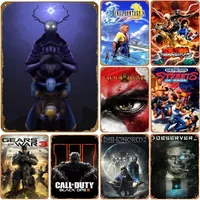 Vintage Metal Tin Signs Plaque Video Game Wall Art Posters Iron Painting for Man Cave Home Cafe Game Room Club Bar Decor