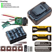 Doscing DCB208 10x21700 20V Battery Case Charging Protection PCB For Dewalt 18V 20V Power Tools DCB204 DCB200 DIY 8Ah battery