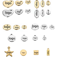 100pcs Customized Laser Engrave Name LOGO Stainless Steel Personalized Tags Custom Logo For DIY Necklace Pendant Charms