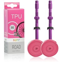 AliExpress NONE NPY Ultralight Tpu Inner Tube 700x23-32c With Removable Aluminum Alloy Valve - Puncture Resistant & Compact Bicycle Accessories