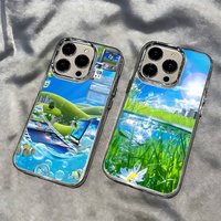 Fashion Frutiger Aero Phone Case for Samsung Galaxy S25 S24 S23 S22 S21 S20 Note20 FE Ultra Edge Plus 4G 5G Transparent Soft