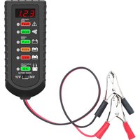 12V 24V Car Battery Tester Alternator Tester LED Display Automotive Battery Checker Analyzer Auto Repair Multifunctional Electr