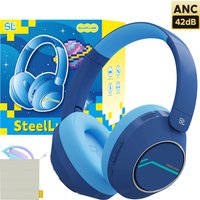 Wirless Bluetooth Headphones For Kids Active Noise Cancelling Headphones Safe Volume Foldable Headset with Mic For Kids Teens
