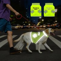 Personalized Reflective Dog Vest Clothes High Visibility Dogs Safety Vests Free Print Name For Outdoor Hiking Walking With Paw