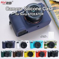 Camera Silicone Case for Sony Alpha 7C Mark II A7CR Camera Cover Full Body Case Base Protector Sony A7CII A7CR with glass film