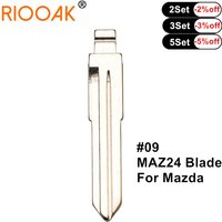 10pcs/lot KD Key Metal Blank Uncut Flip #09 MAZ24 Universal KD VVDI Remote Flip Blade for Mazda