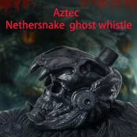 Aztec Death Serpent Whistle 120dB HighPitched Screaming Survival Whistle with Keychain Resin Decoy Toy for Pranks Halloween Part